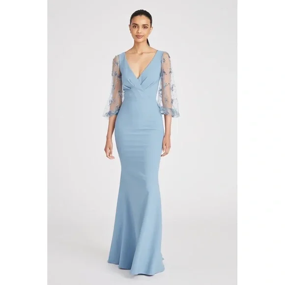 theia beaded dress Toni V Neck Beaded Gown – THEIA main image 1